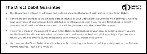 Direct Debit Guarantee .